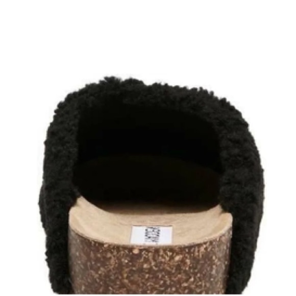 NWT Steve Madden Women’s Black Slip-On, Sherpa Mule, VESA ARCH Size 5. - Picture 3 of 11